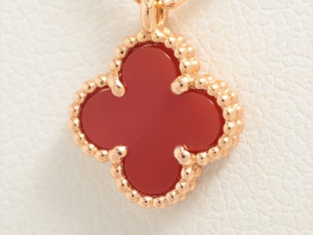 Van Cleef & Arpels Sweet Alhambra Carnelian Necklace Discount