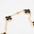 Van Cleef & Arpels Vintage Alhambra 10 Motif Onyx Necklace Online Sale