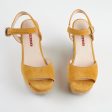 Prada Wedges Suede Yellow Fashion