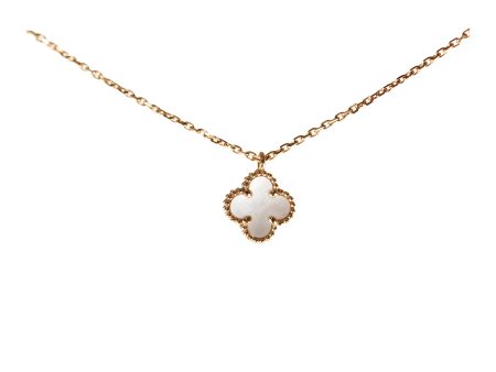 Van Cleef and Arpels Sweet Alhambra Mother of Pearl MOP Necklace Online Hot Sale