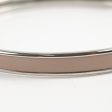 Hermes Uni Bangle Marron Glace Palladium Plated Size 65 For Cheap