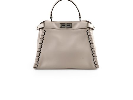 Fendi Peekaboo Calfskin Medium Two-way Grey Online Hot Sale