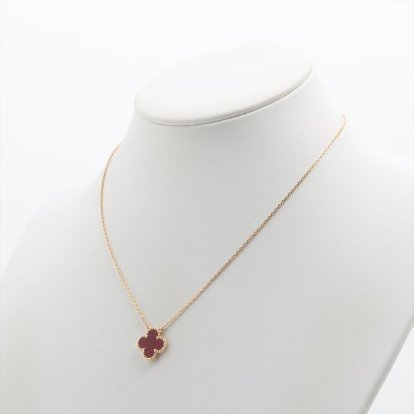 Van Cleef & Arpels Vintage Alhambra Carnelian Necklace 2023 Online now