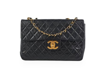 Chanel Maxi Vintage Jumbo Flap Black Cheap