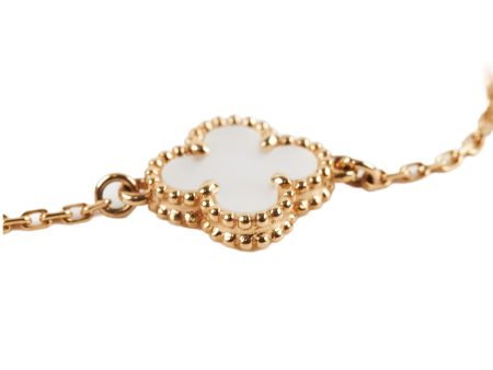 Van Cleef & Arpels Sweet Alhambra White Mother Of Pearl Bracelet Supply