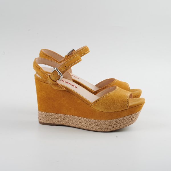 Prada Wedges Suede Yellow Fashion