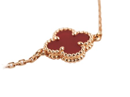 Van Cleef & Arpels Sweet Alhambra Carnelian Bracelet Online Sale