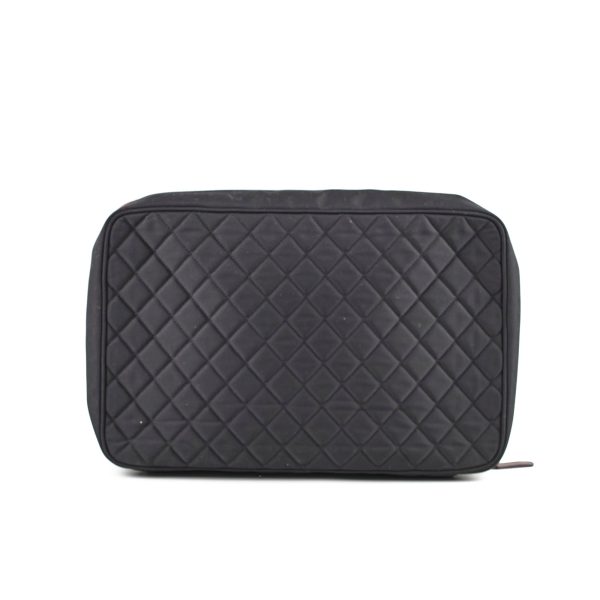 Chanel Quilted Laptop Zipper Case Black For Sale