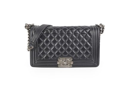 Chanel Quilted Old Medium Boy Black Online