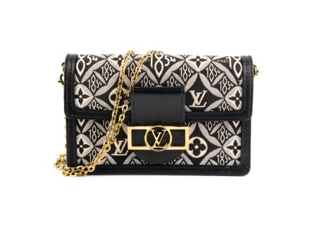 15 7- Louis Vuitton Dauphine Small Since 1854 Black White Fashion