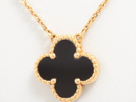 Van Cleef & Arpels Vintage Alhambra Onyx Necklace Cheap