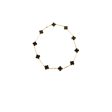 Van Cleef & Arpels Vintage Alhambra 10 Motif Onyx Necklace Online Sale