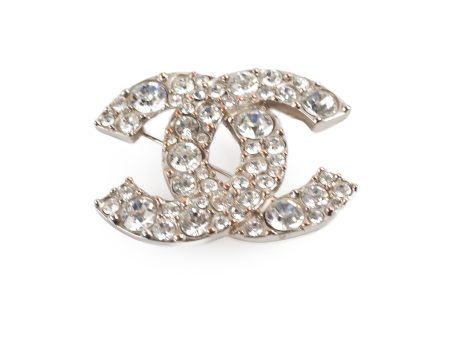 Chanel Crystal CC Brooch Large Discount