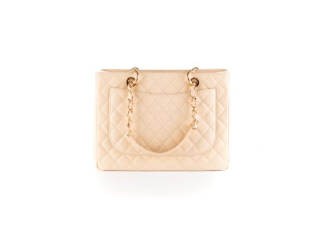 10 7 Deal Of The Day - Chanel Quilted Caviar Grand Shopping Tote GST Beige Discount