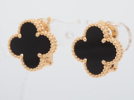 Van Cleef & Arpels Vintage Alhambra Onyx Earrings 2023 Online