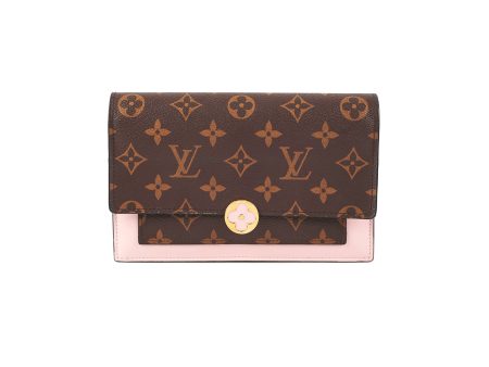 3 7 DOTD- Louis Vuitton Flore Wallet on Chain WOC Monogram Pink For Cheap