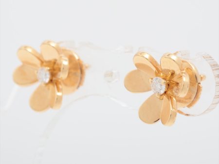 Van Cleef & Arpels Frivole Mini Diamond Gold Earrings Supply