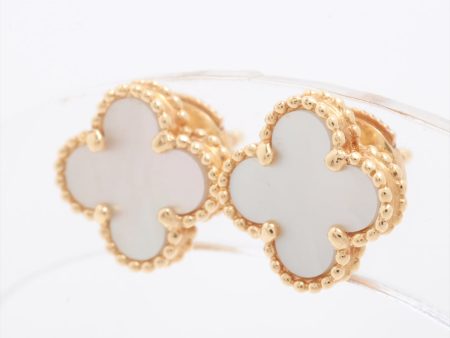 Van Cleef & Arpels Sweet Alhambra Mother of Pearls MOP Earrings Supply