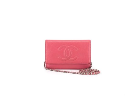 5 7 DOTD- Chanel Caviar Coco Wallet On Chain Pink Discount