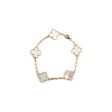 Van Cleef & Arpels Vintage Alhambra 5 Motifs Mother Of Pearl Yellow Gold Bracelet Online Sale