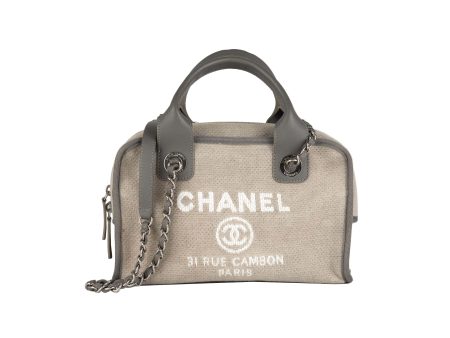 11 7 DOTD- Chanel Deauville Bowling Bag Grey Online now