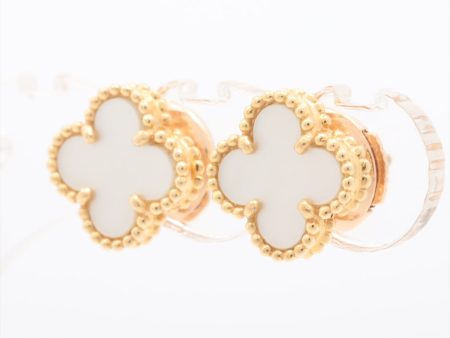 Van Cleef & Arpels Sweet Alhambra Mother of Pearl MOP Earrings on Sale