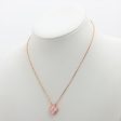 Van Cleef & Arpels Vintage Alhambra Pink Porcelain Sable diamond Necklace on Sale