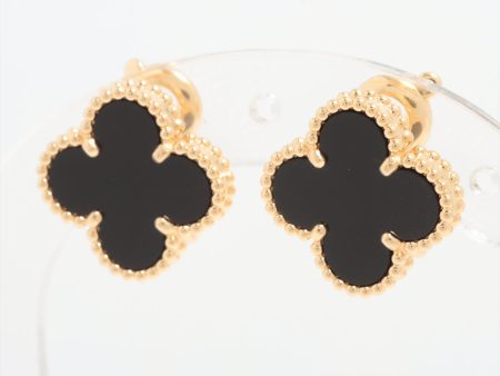 Van Cleef & Arpels Vintage Alhambra Onyx Earrings 2022 Online Sale