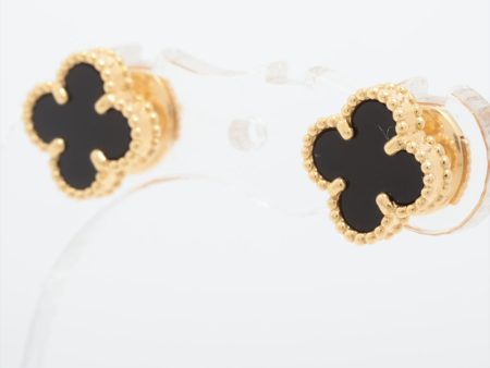 Van Cleef & Arpels Sweet Alhambra Onyx Earrings on Sale