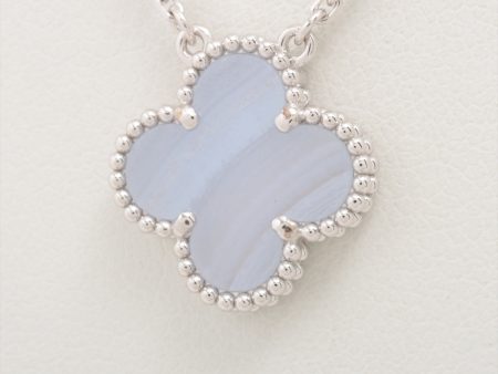 Van Cleef & Arpels Vintage Alhambra Chalcedony Necklace - March 2024 For Sale