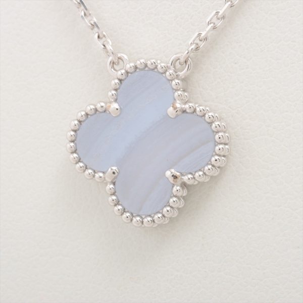 Van Cleef & Arpels Vintage Alhambra Chalcedony Necklace - March 2024 For Sale