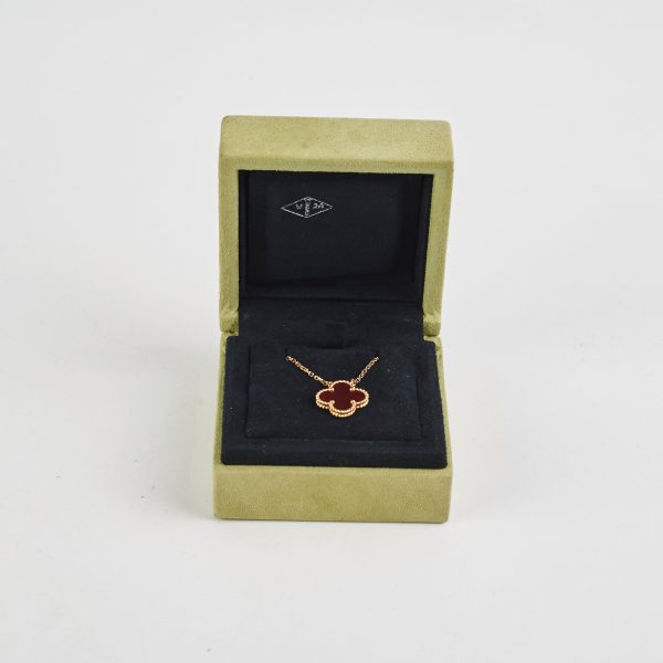 Van Cleef & Arpels Vintage Alhambra Carnelian Necklace 2020 Online Sale