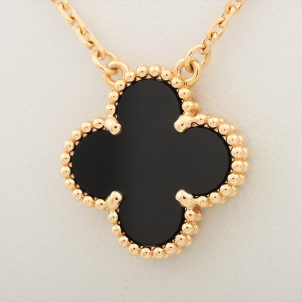 Van Cleef & Arpels Vintage Alhambra Onyx Necklace 2022 Online