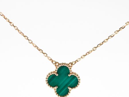 Van Cleef & Arpels VCA Vintage Alhanbra Malachite Pendant Necklace 2020 Discount