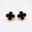 Van Cleef & Arpels Vintage Alhambra Onyx Earrings Online now