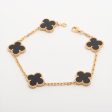 Van Cleef & Arpels Vintage Alhambra 5P Onyx Bracelet Online