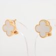 Van Cleef & Arpels Vintage Alhambra Mother of Pearl MOP Earrings Fashion