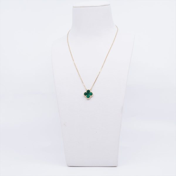 Van Cleef & Arpels Vintage Alhambra Malachite Necklace on Sale