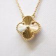 Van Cleef & Arpels Vintage Alhambra Guilloche Necklace on Sale