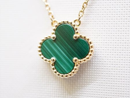 Van Cleef & Arpels Vintage Alhambra Malachite Necklace on Sale