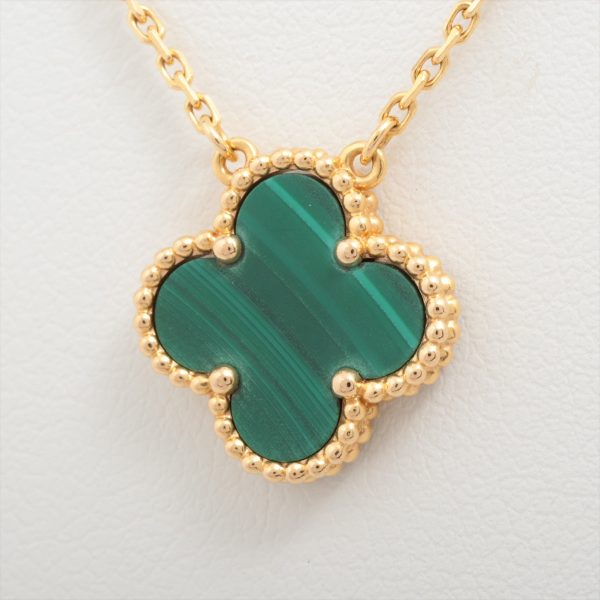 Van Cleef & Arpels Vintage Alhambra Malachite Necklace 2021 For Cheap