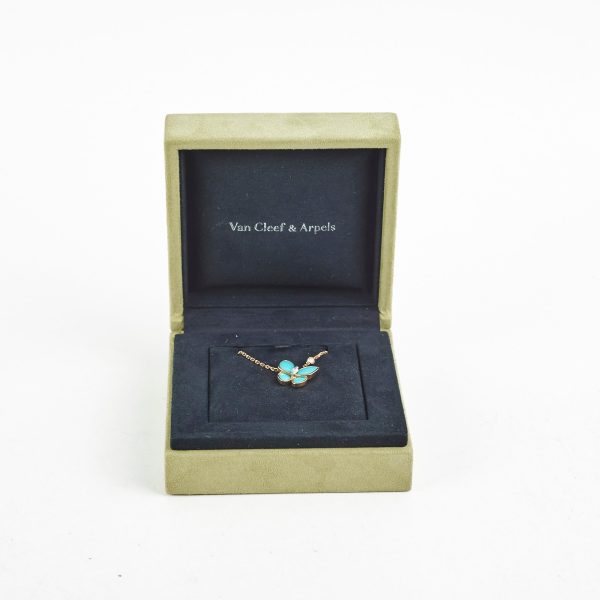 Van Cleef and Arpels Turqoise Two Butterfly Pendant Supply