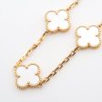 Van Cleef & Arpels Vintage Alhambra 10 Motif Mother of Pearls MOP Necklace Online Hot Sale