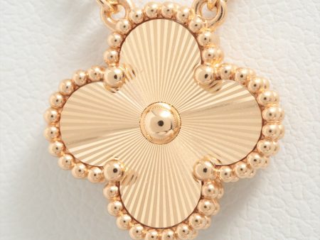 Van Cleef & Arpels Vintage Alhambra Guilloche Gold 2023 Necklace Online now