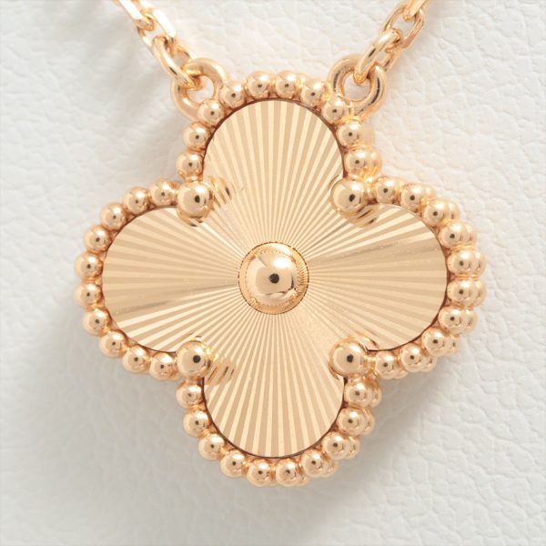 Van Cleef & Arpels Vintage Alhambra Guilloche Gold 2023 Necklace Online now