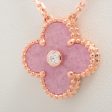 Van Cleef & Arpels Vintage Alhambra Rhodonite Diamond 2021 Holiday Necklace Cheap