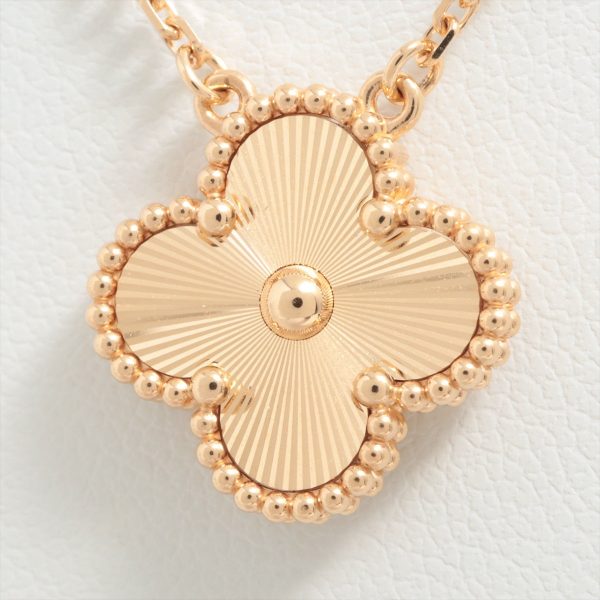 Van Cleef & Arpels Vintage Alhambra Guilloche Gold 2023 Necklace Online now